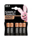 Duracell Simply Pile AA Stilo 5 pz