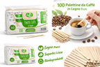 Kit 500 Bicchieri + 500 Coperchi + 500 Palette da Caffè 75ml