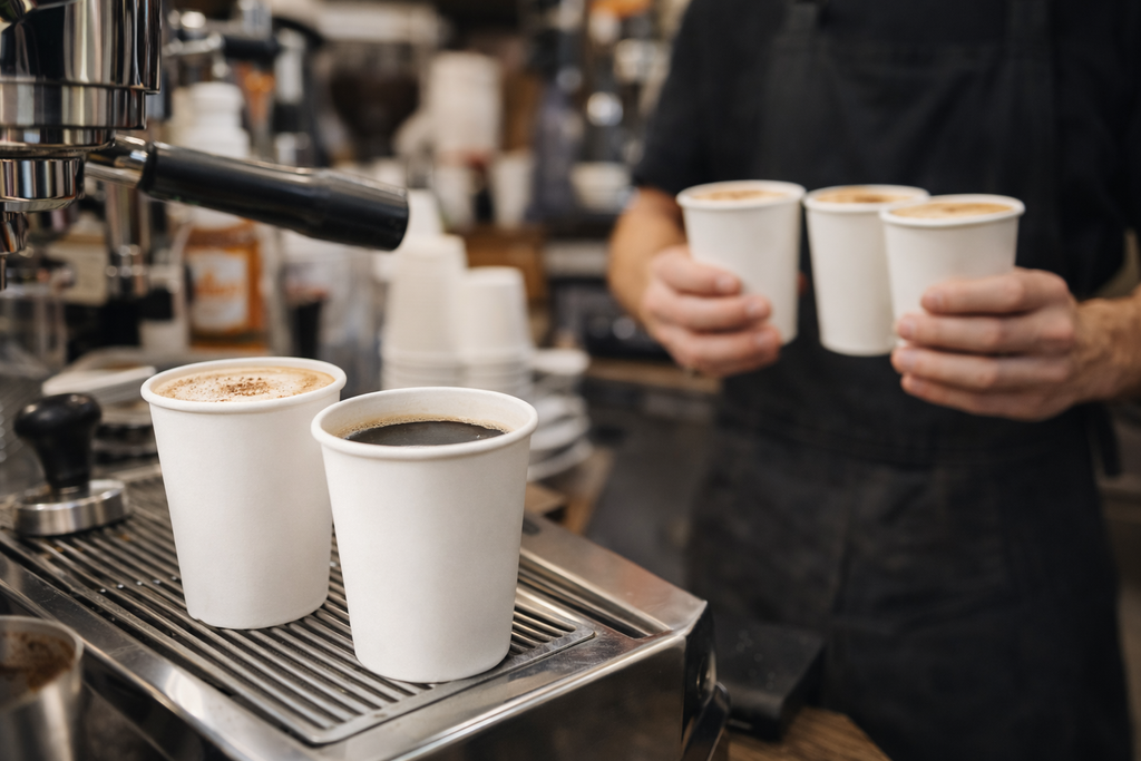 1000 Bicchieri di Carta 250ml Bianco