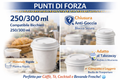 1000 Coperchi per Bicchieri 250/300ml - Universali con Foro - Cartone 1000 Pezzi