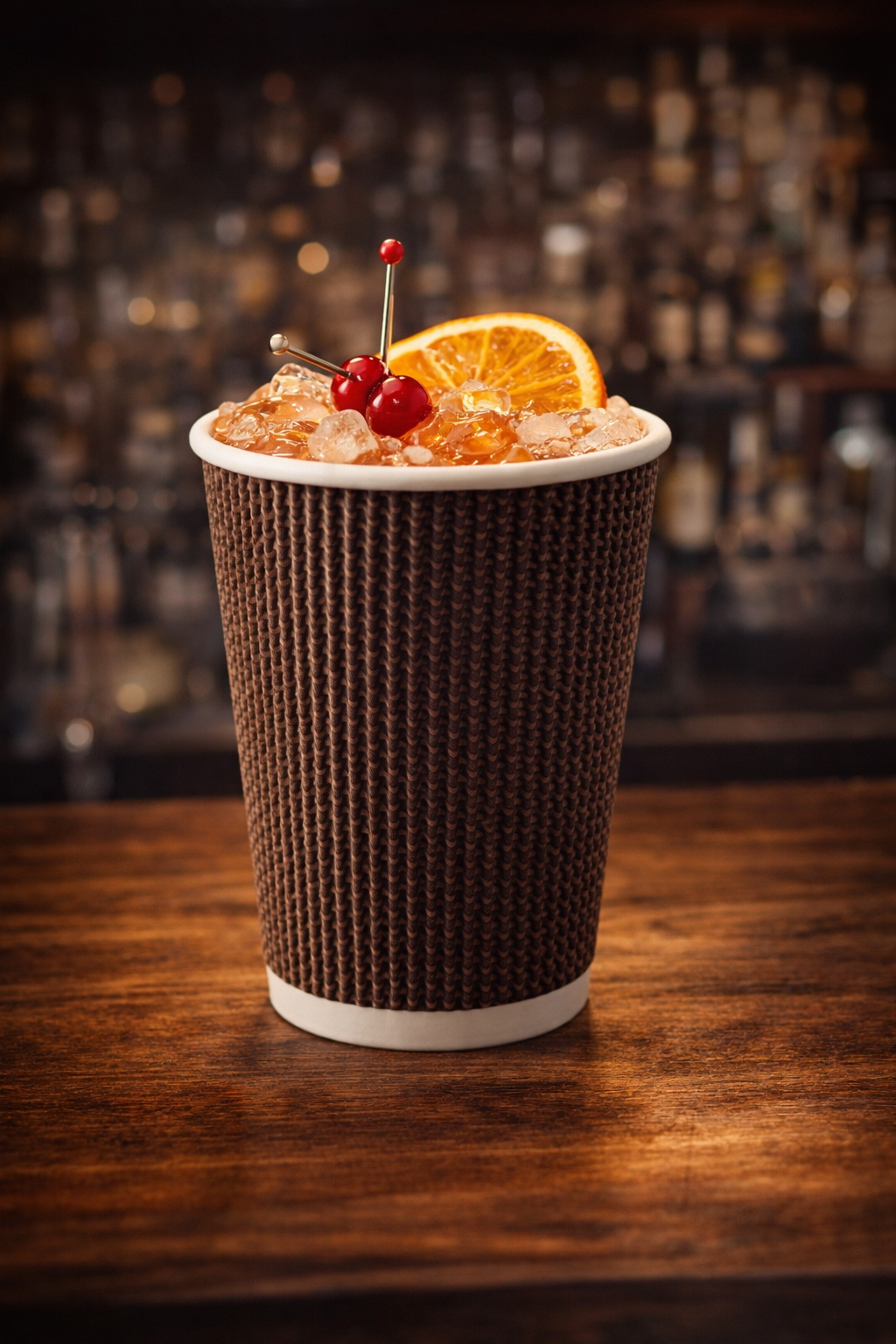 250 Bicchieri Double Wall 450ml Marrone - Super Resistenti per Cocktail