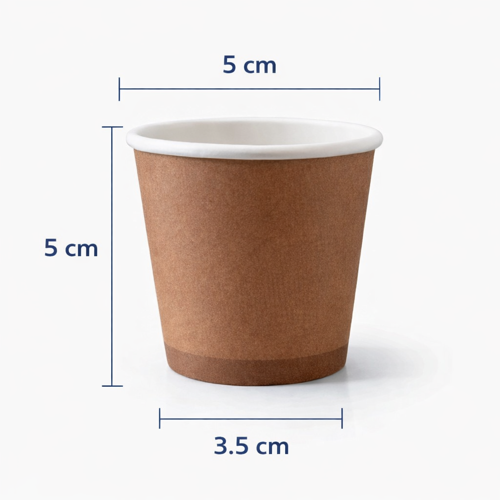 2000 Bicchierini Carta Avana 75ml Classico - Ideali per Bar e Distributori