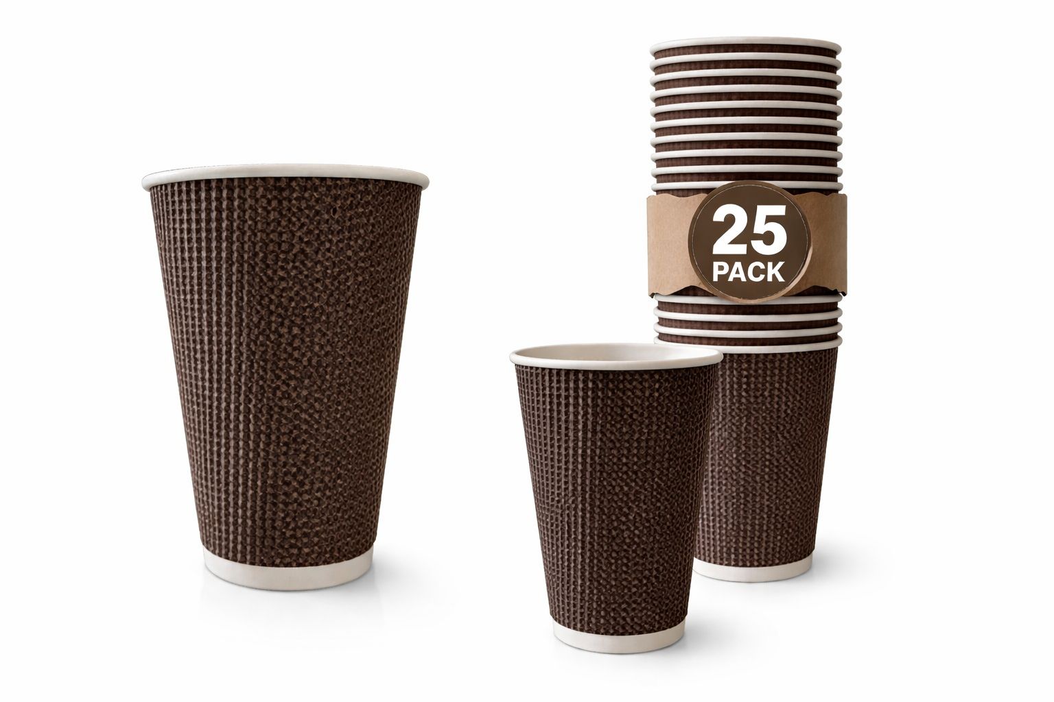 250 Bicchieri Double Wall 450ml Marrone - Super Resistenti per Cocktail