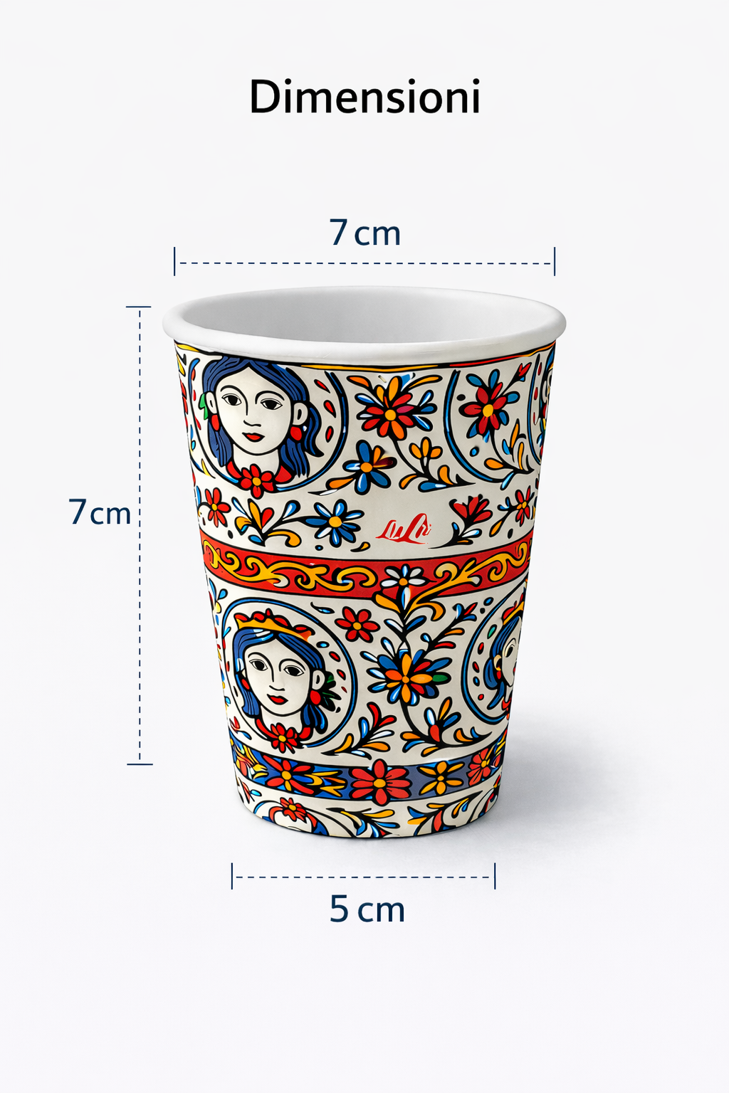 1500 Bicchieri Carta 210ml Stile Siciliano - Teste di Moro