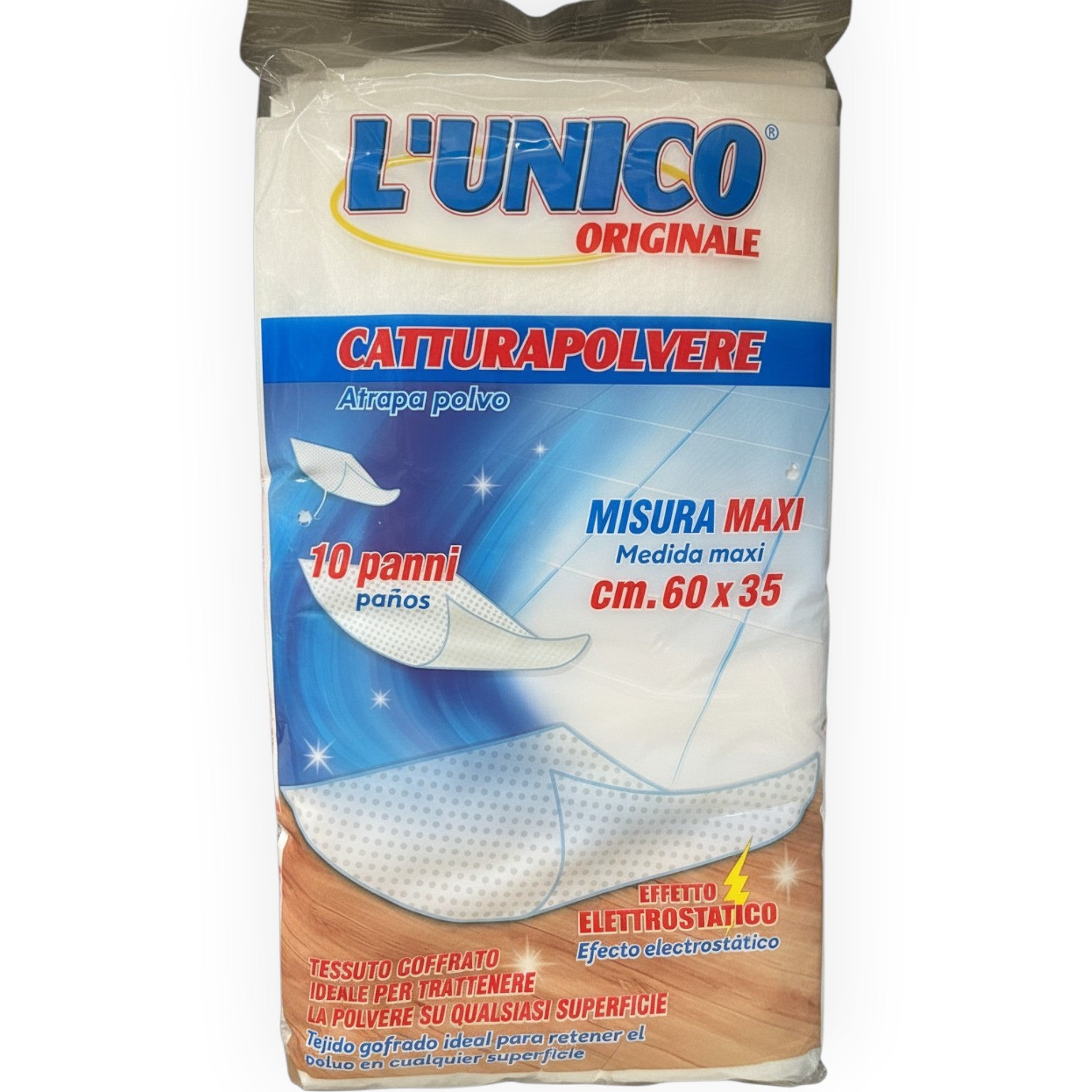 L'Unico Originale - Catturapolvere Maxi 10 Panni 60x35cm Effetto Elettrostatico