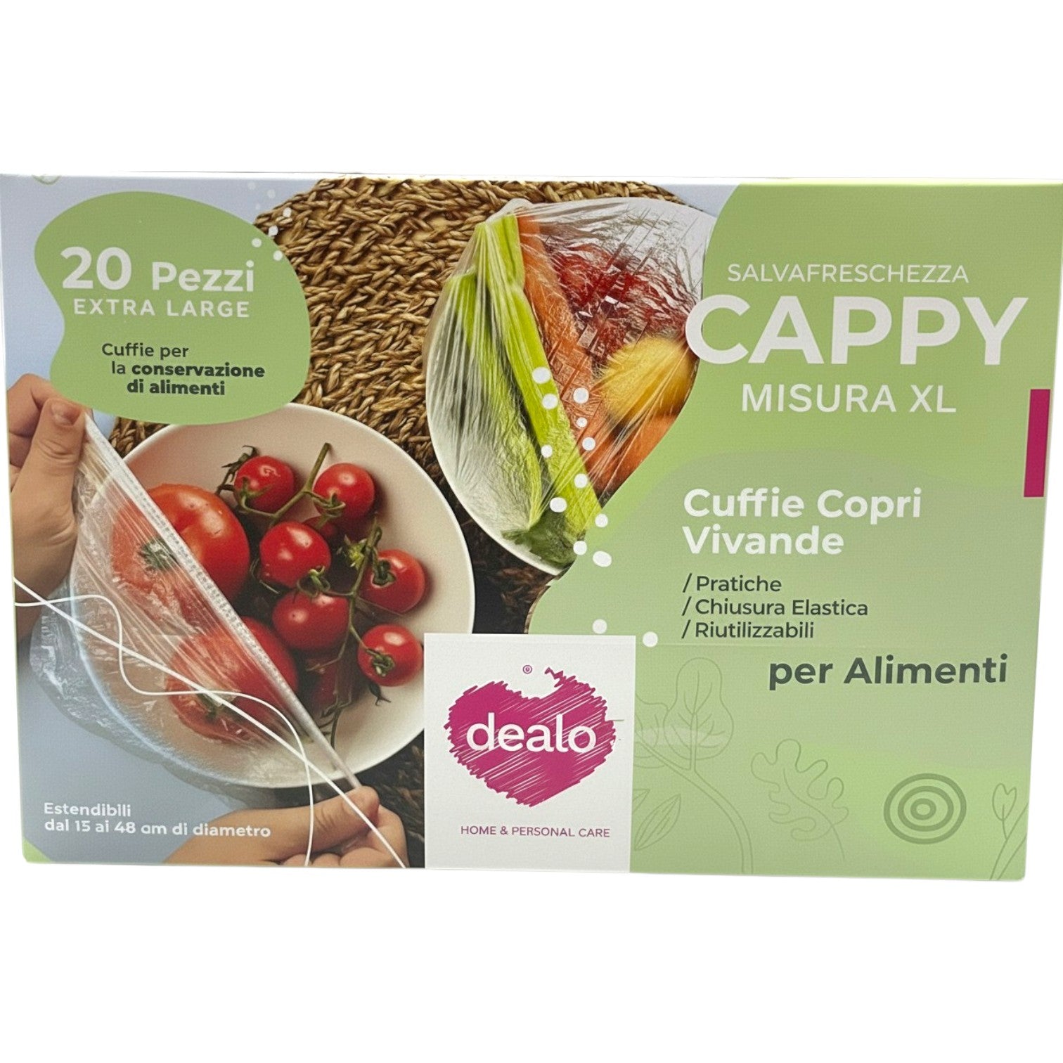Cappy Salvafreschezza XL - Cuffie Copri Vivande 20 pz