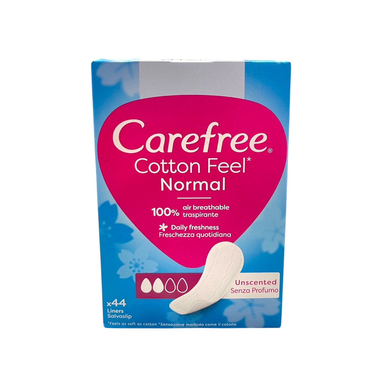 Carefree Cotton Feel Normal Senza Profumo Salvaslip 44 pezzi
