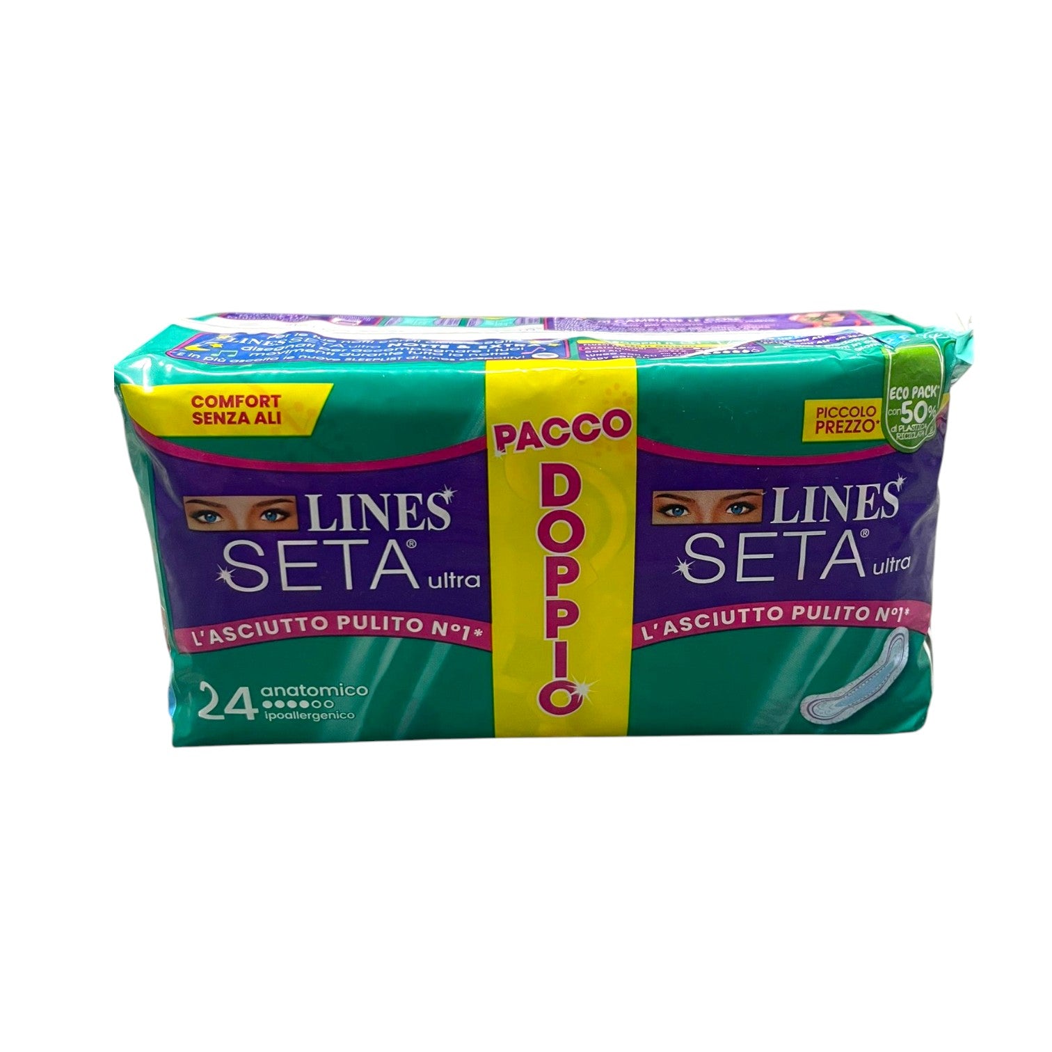 Lines Seta Ultra Anatomico Senza Ali Pacco Doppio 24 pezzi