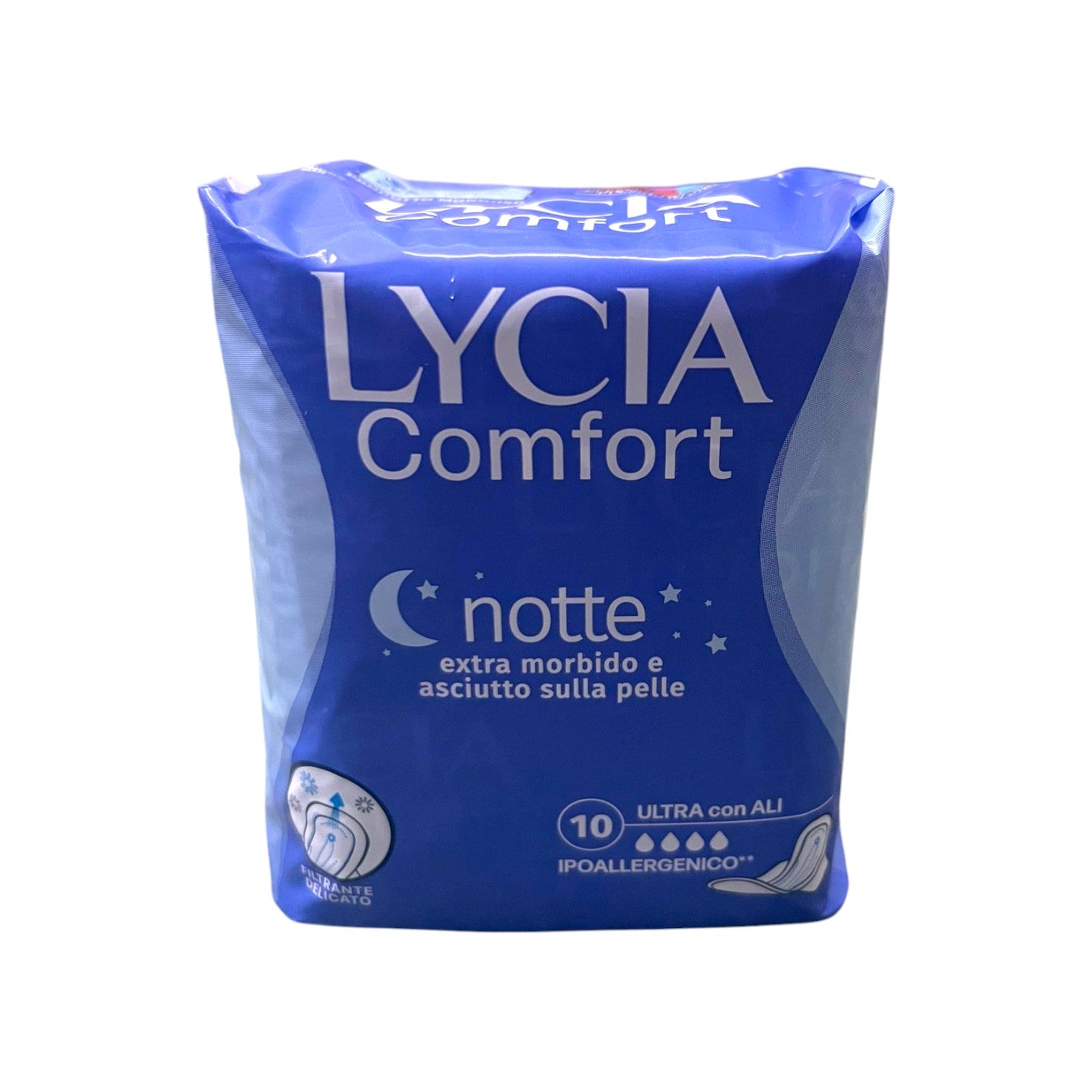 Lycia Comfort Notte Ultra con Ali Ipoallergenico 10 pezzi