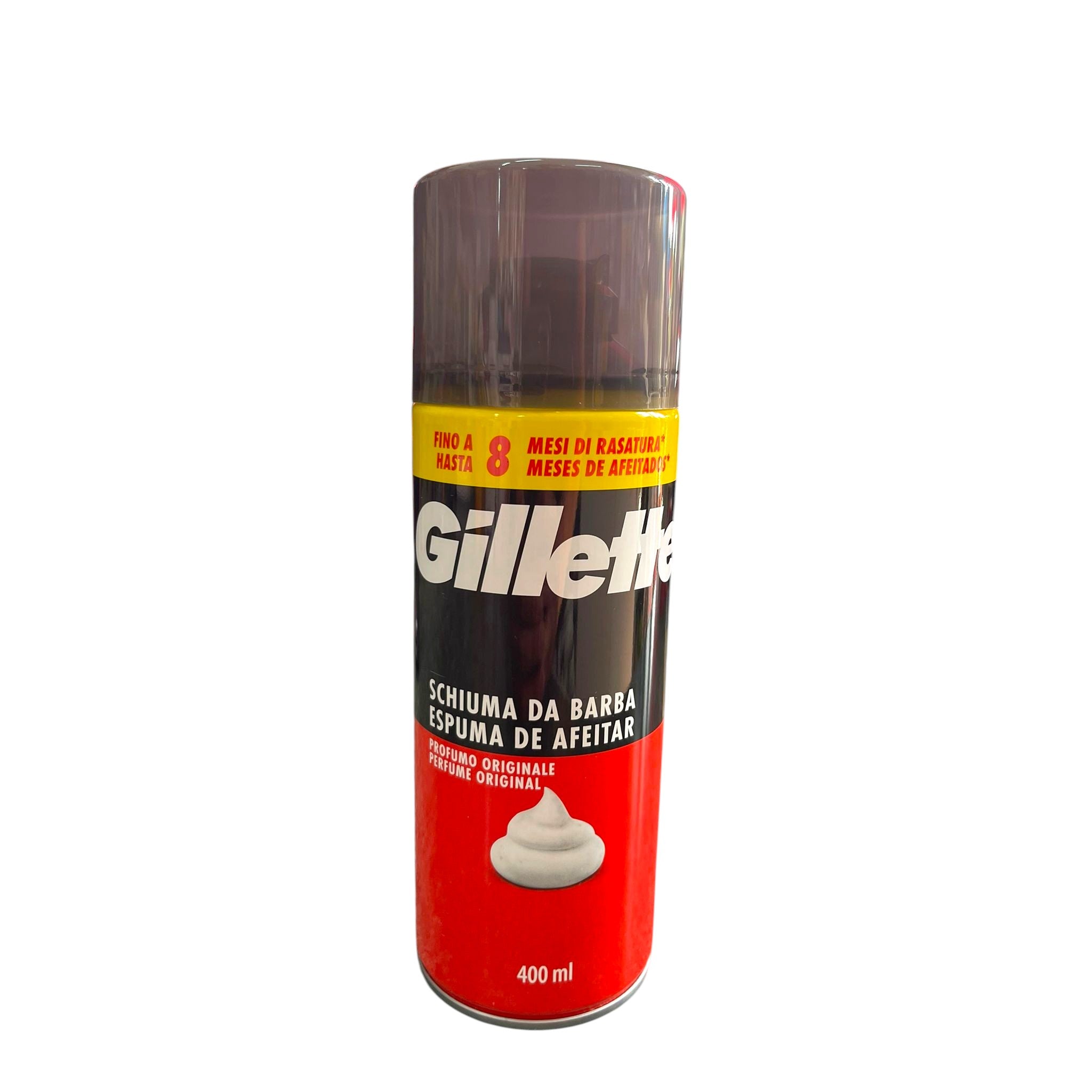 Gillette Schiuma da Barba Profumo Originale 400ml - Fino a 8 Mesi di Rasatura