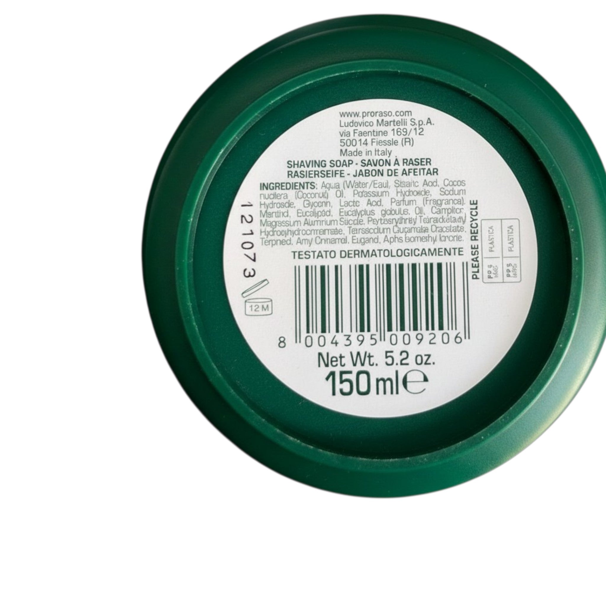 Proraso Sapone da Barba Rinfrescante con Olio di Eucalipto e Mentolo 150ml Immagine secondaria del prodotto