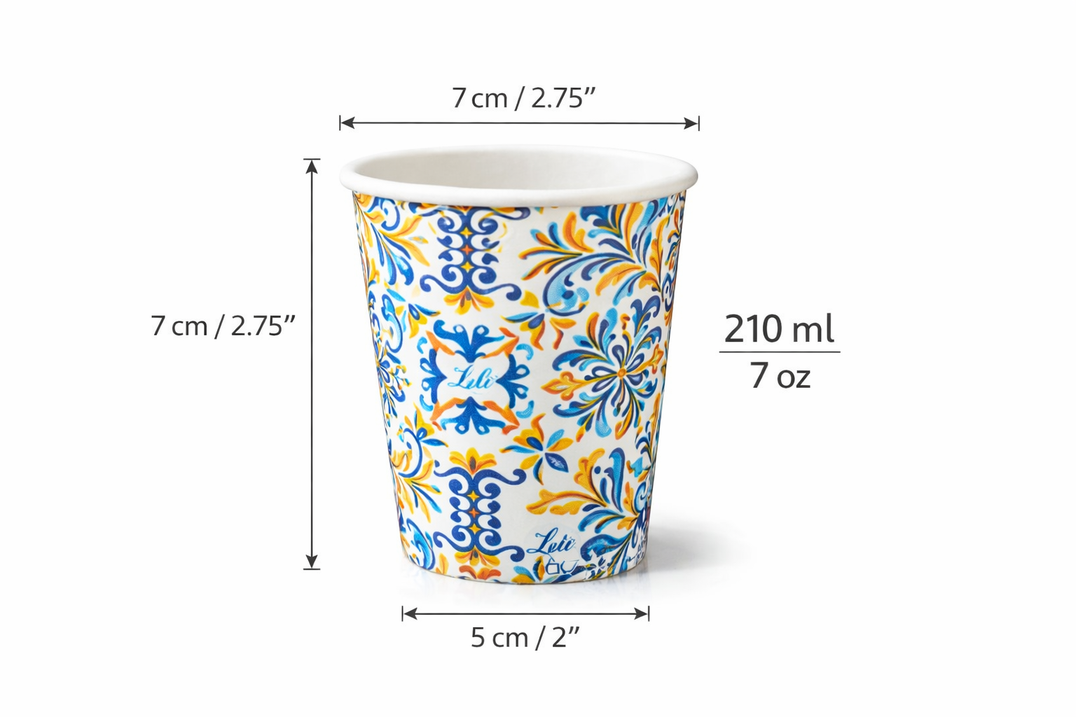 1500 Bicchieri Carta Bio 210 ml Stile Amalfitano