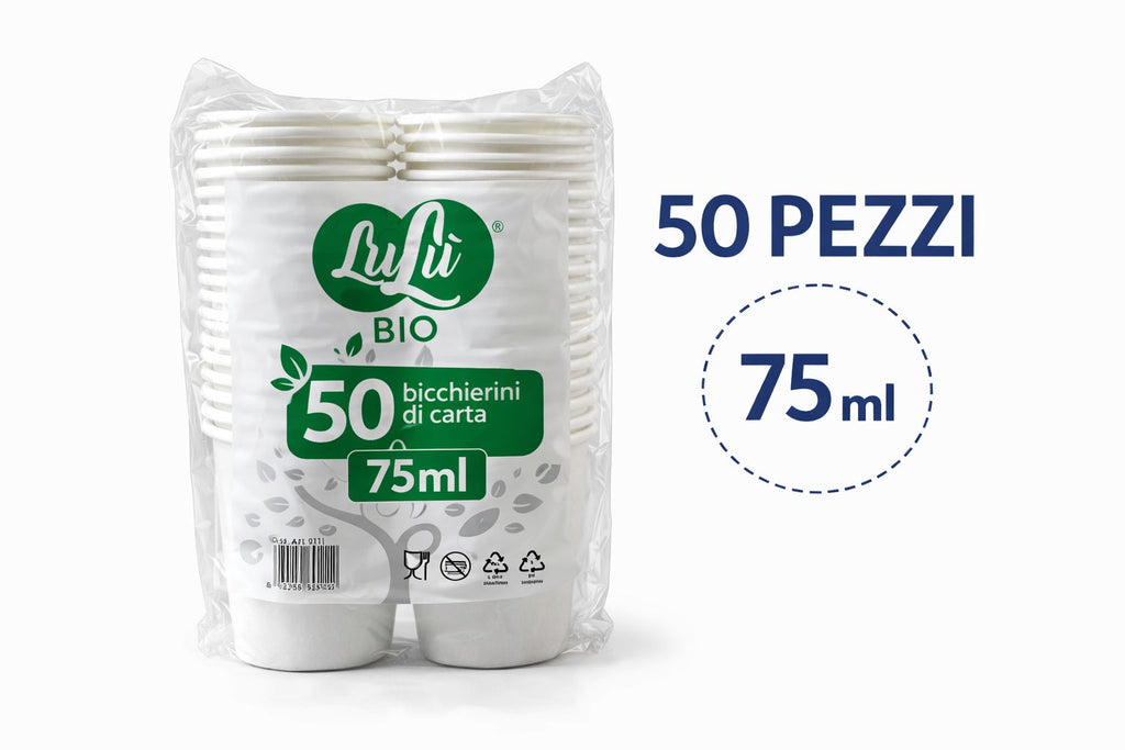 2400 Bicchierini Carta Bianco 75ml per Caffè - Ideali per Bar e Asporto