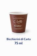 2400 Bicchierini Carta Marrone 75ml "Coffee Time" - Ideali per Bar e Caffetterie