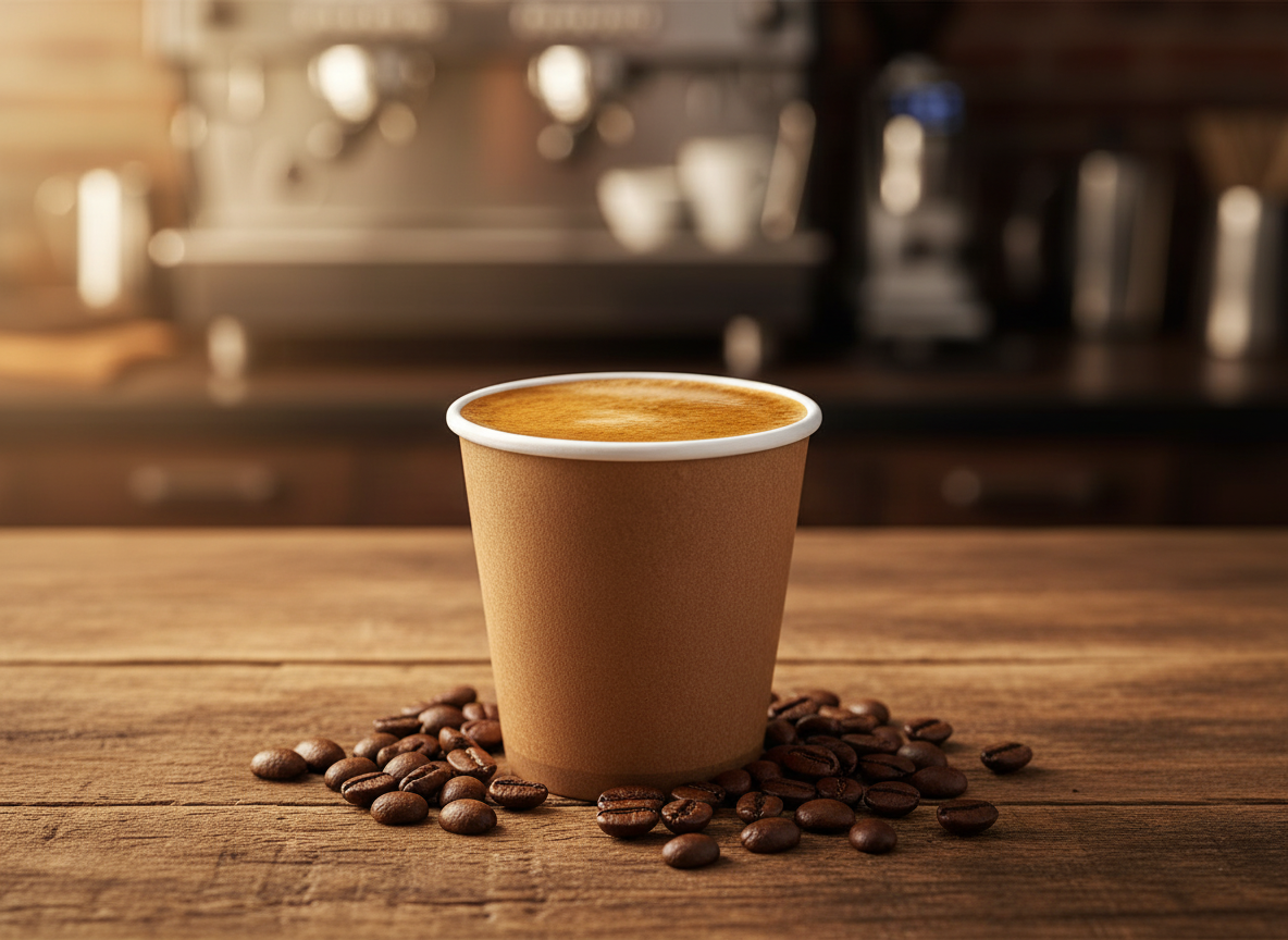 2000 Bicchierini Carta Avana 75ml Classico - Ideali per Bar e Distributori