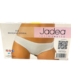 Confezione di slip brasiliano Jadea 502 bianco da donna, intimo comodo e versatile di Golden Clean
