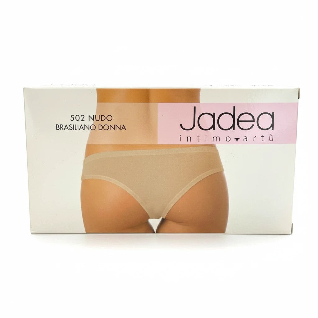 Confezione di slip brasiliano Golden Clean Jadea 502 color nudo, intimo femminile confortevole e versatile.