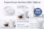 Kit 300 Bicchieri Cappuccino 250ml + 300 Coperchi