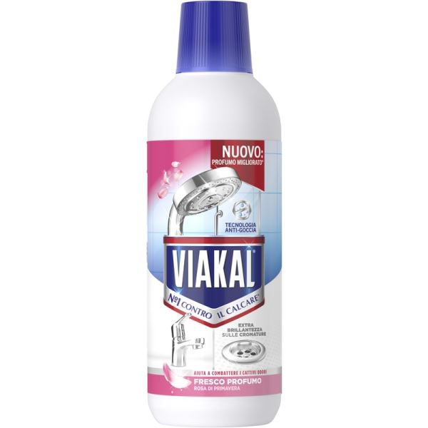 Viakal N°1 Contro il Calcare Fresco Profumo Rosa di Primavera 500ml